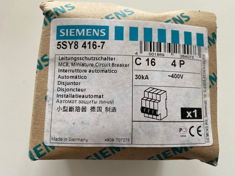 Автоматический выключатель Siemens 5SY8416-7