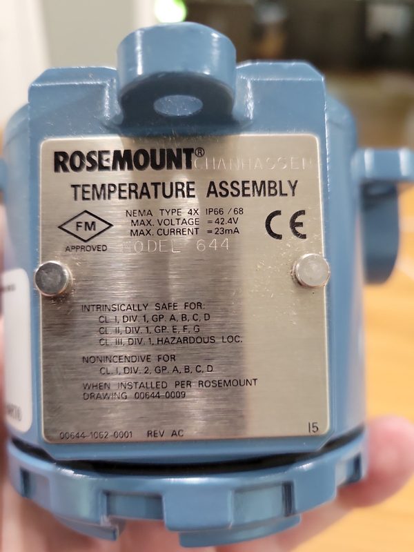 Трубопроводная арматура Rosemount 644HAI5J6F6