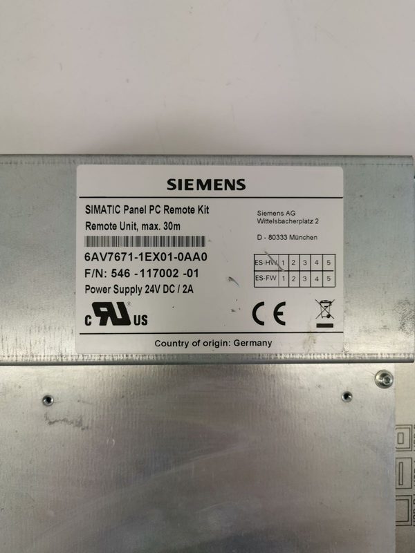 Промышленный компьютер Siemens 6AV7671-1EX01-0AA0