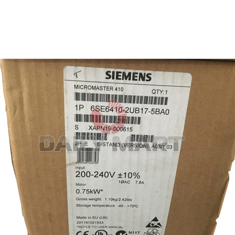 Частотный преобразователь Siemens 6SE6410-2UB17-5BA0