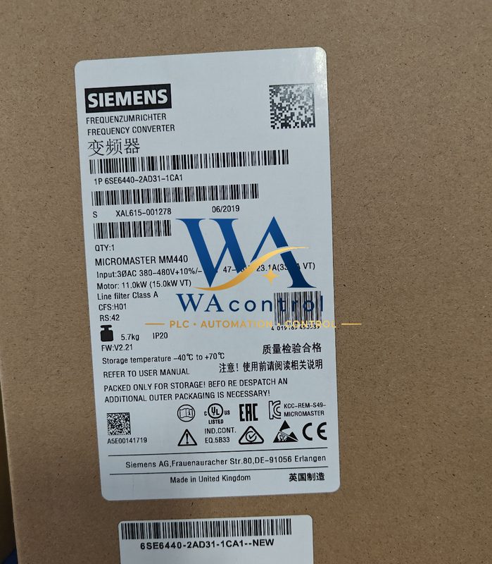 Частотный преобразователь Siemens 6SE6440-2AD31-1CA1