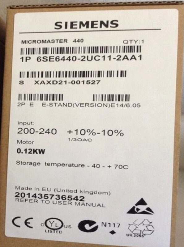 Частотный преобразователь Siemens 6SE6440-2UC11-2AA1