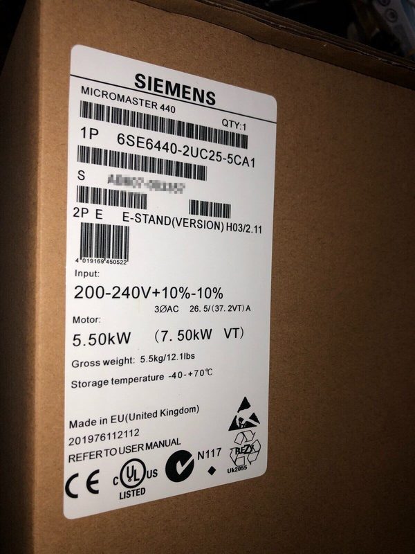 Частотный преобразователь Siemens 6SE6440-2UC25-5CA1