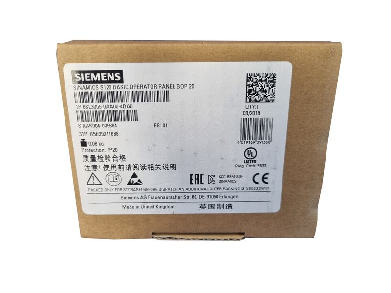 Частотный преобразователь Siemens 6SL3055-0AA00-4BA0