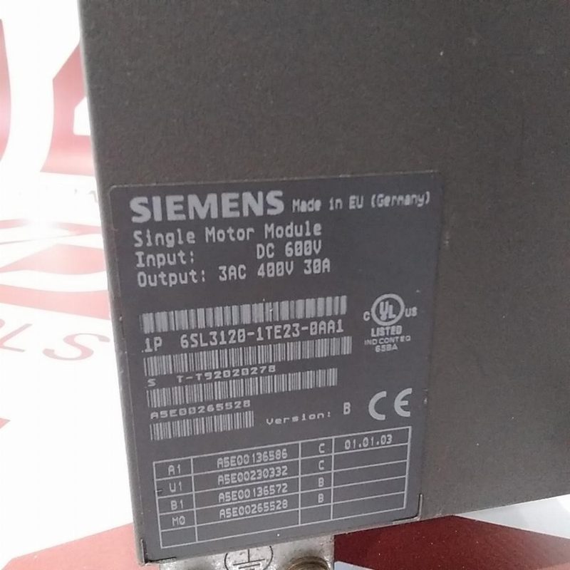 Частотный преобразователь Siemens 6SL3120-1TE23-0AA1
