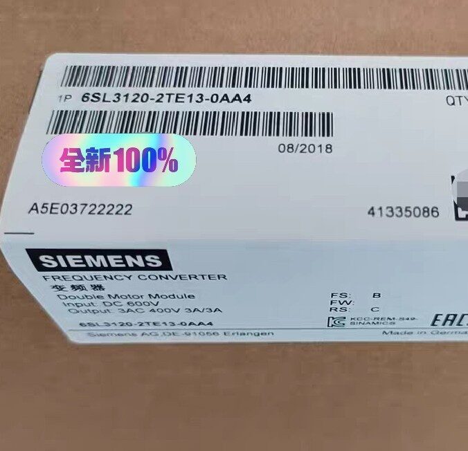 Частотный преобразователь Siemens 6SL3120-2TE13-0AA4