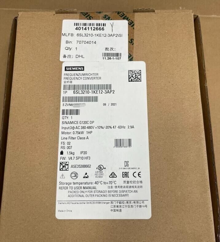 Частотный преобразователь Siemens 6SL3210-1KE12-3AP2