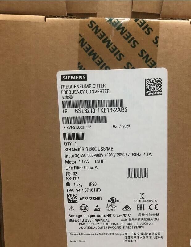 Частотный преобразователь Siemens 6SL3210-1KE13-2AB2