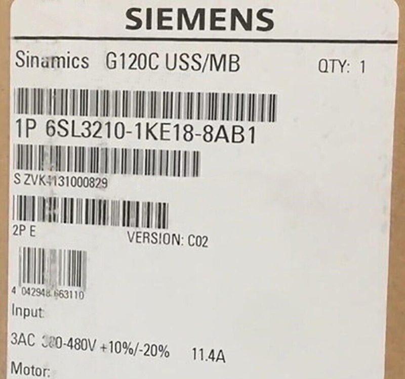 Частотный преобразователь Siemens 6SL3210-1KE18-8AB1