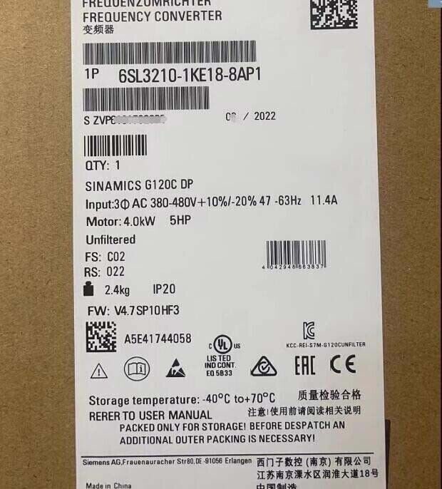 Частотный преобразователь Siemens 6SL3210-1KE18-8AP1