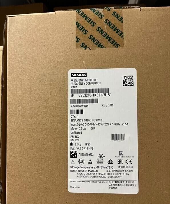 Частотный преобразователь Siemens 6SL3210-1KE21-7UB1