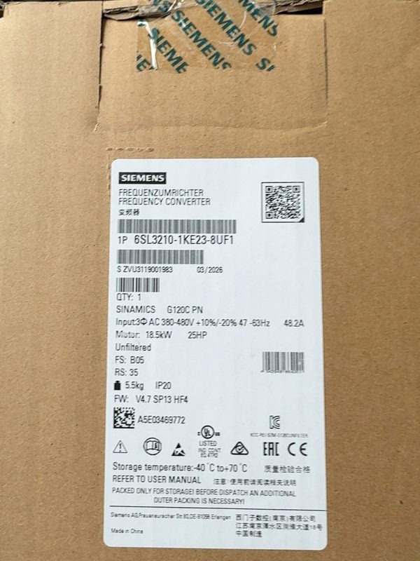 Частотный преобразователь Siemens 6SL3210-1KE23-8UF1