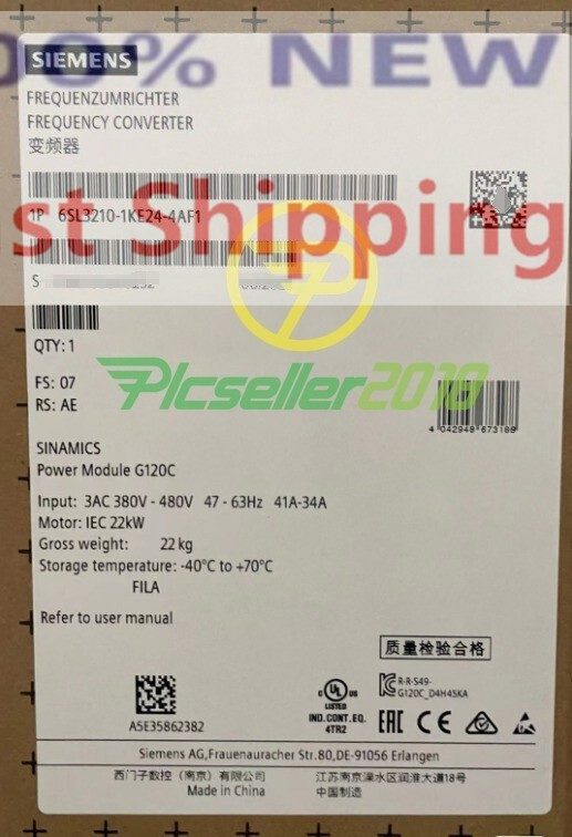Частотный преобразователь Siemens 6SL3210-1KE24-4AF1