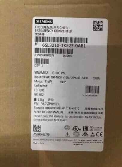 Частотный преобразователь Siemens 6SL3210-1KE27-0AB1