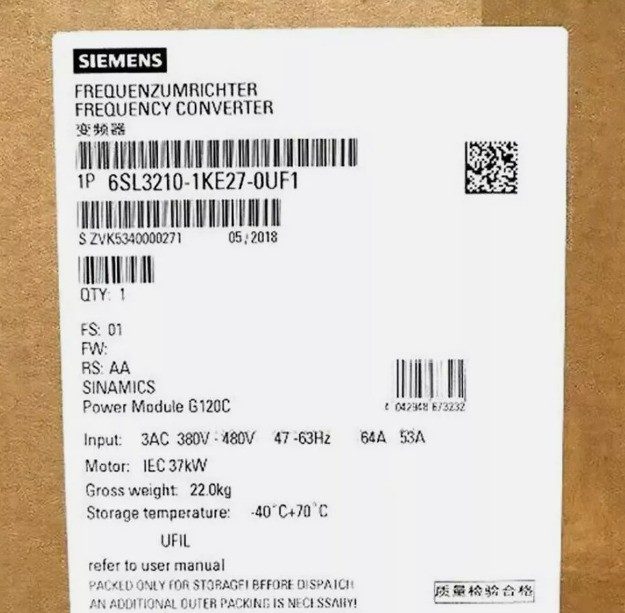 Частотный преобразователь Siemens 6SL3210-1KE27-0UB1
