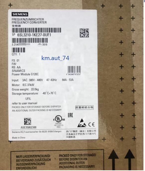 Частотный преобразователь Siemens 6SL3210-1KE27-0UF1