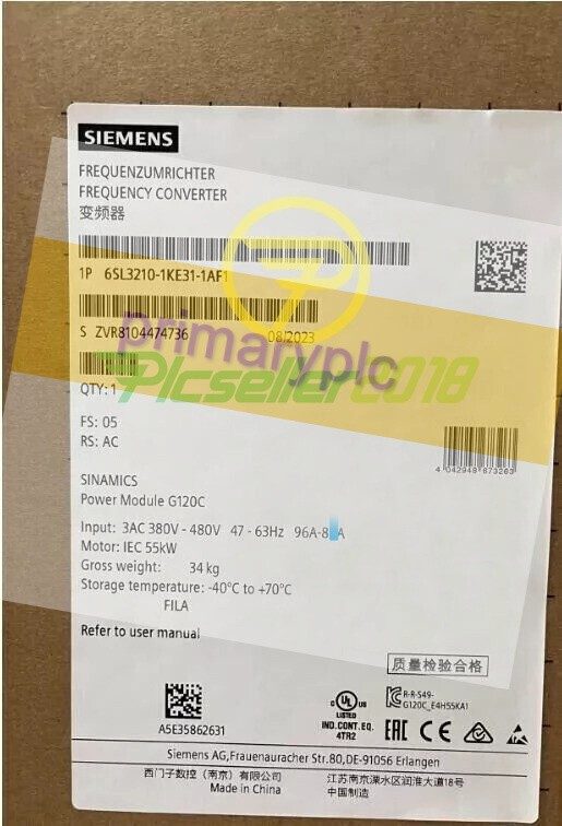 Частотный преобразователь Siemens 6SL3210-1KE31-1AF1