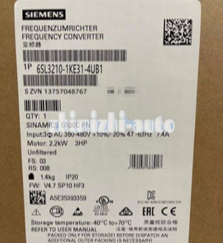 Частотный преобразователь Siemens 6SL3210-1KE31-4UB1