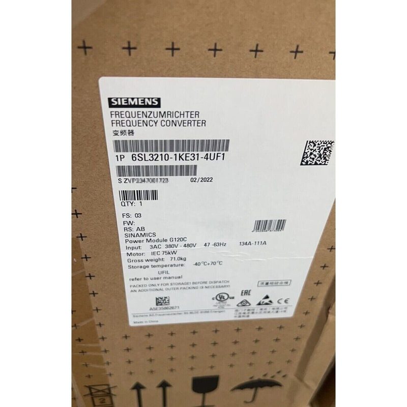 Частотный преобразователь Siemens 6SL3210-1KE31-4UF1