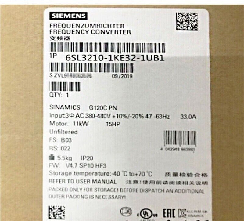 Частотный преобразователь Siemens 6SL3210-1KE32-1UB1