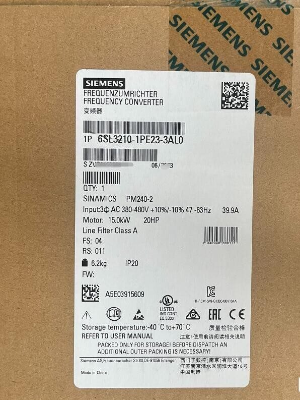 Частотный преобразователь Siemens 6SL3210-1PE23-3AL0