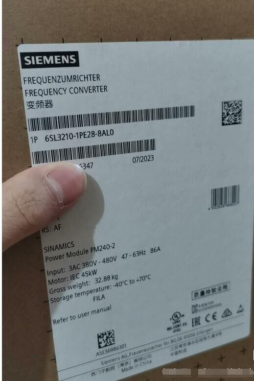 Частотный преобразователь Siemens 6SL3210-1PE28-8AL0