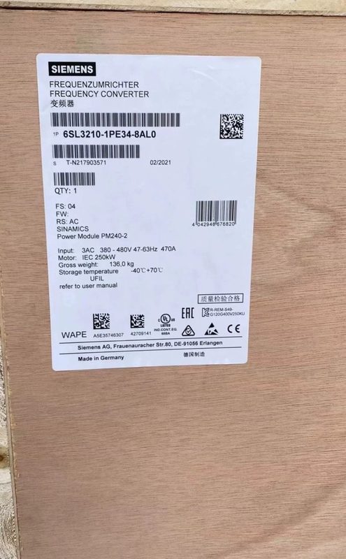 Частотный преобразователь Siemens 6SL3210-1PE34-8AL0