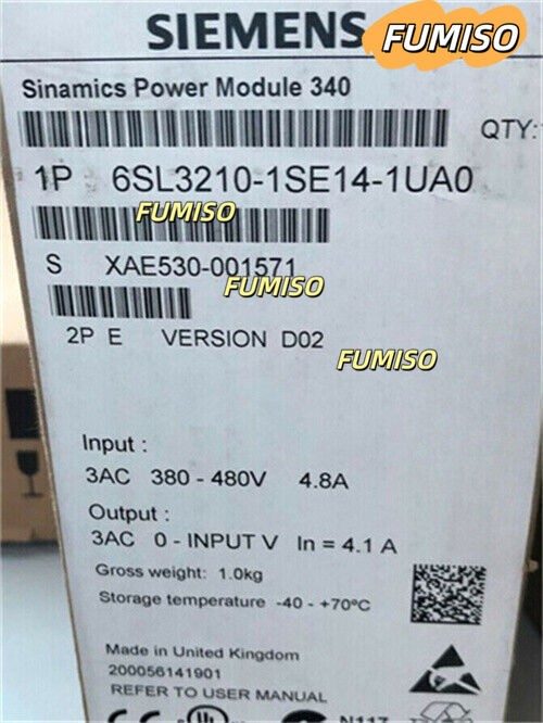 Частотный преобразователь Siemens 6SL3210-1SE14-1UA