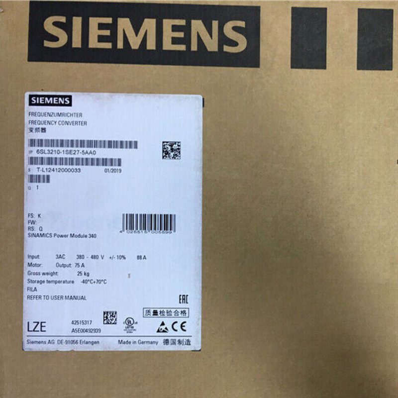 Частотный преобразователь Siemens 6SL3210-1SE27-5AA0