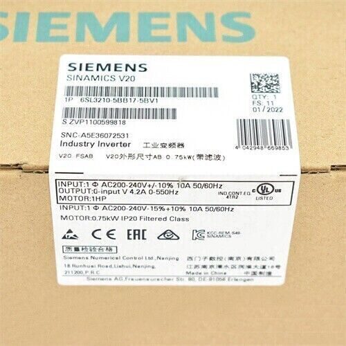 Частотный преобразователь Siemens 6SL3210-5BB17-5BV1