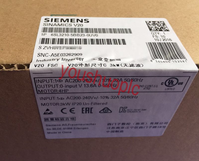 Частотный преобразователь Siemens 6SL3210-5BB23-0UV0