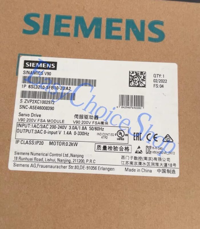 Частотный преобразователь Siemens 6SL3210-5FB10-2UA2