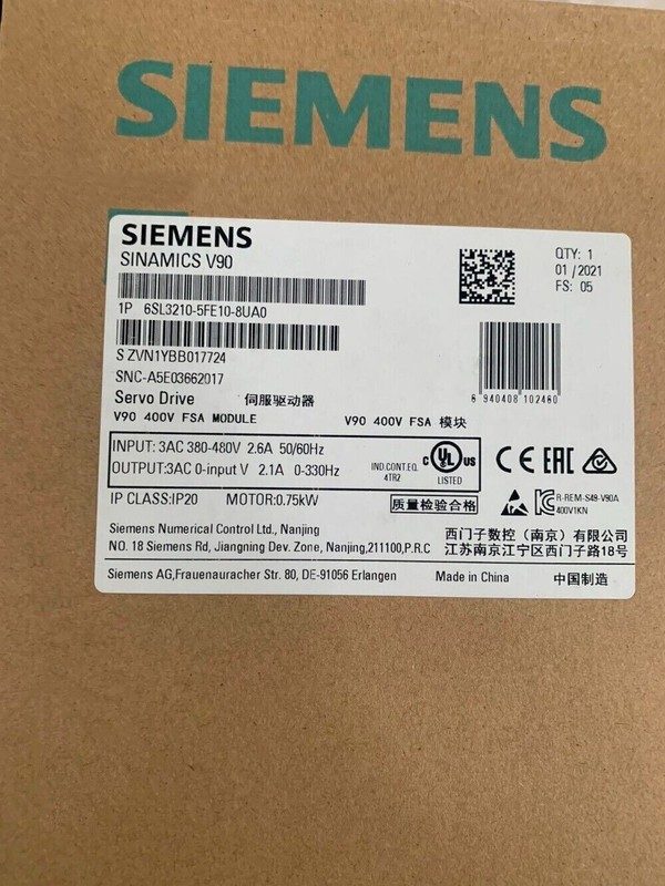 Частотный преобразователь Siemens 6SL3210-5FE10-8UA0