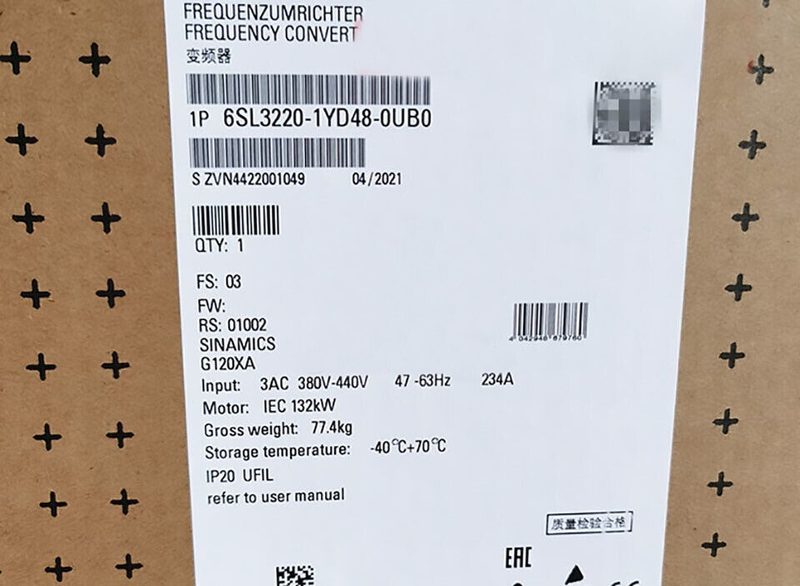 Частотный преобразователь Siemens 6SL3220-1YD48-0UB0