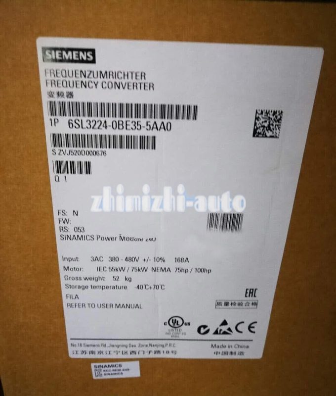 Частотный преобразователь Siemens 6SL3224-0BE35-5AA0