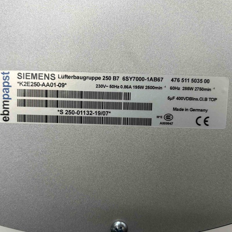 Вентилятор Siemens 6SY7000-0AB67
