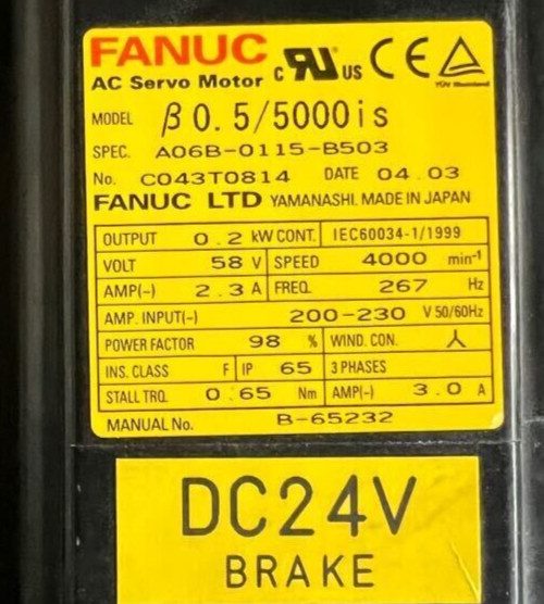 Серводвигатель FANUC A06B-0115-B503