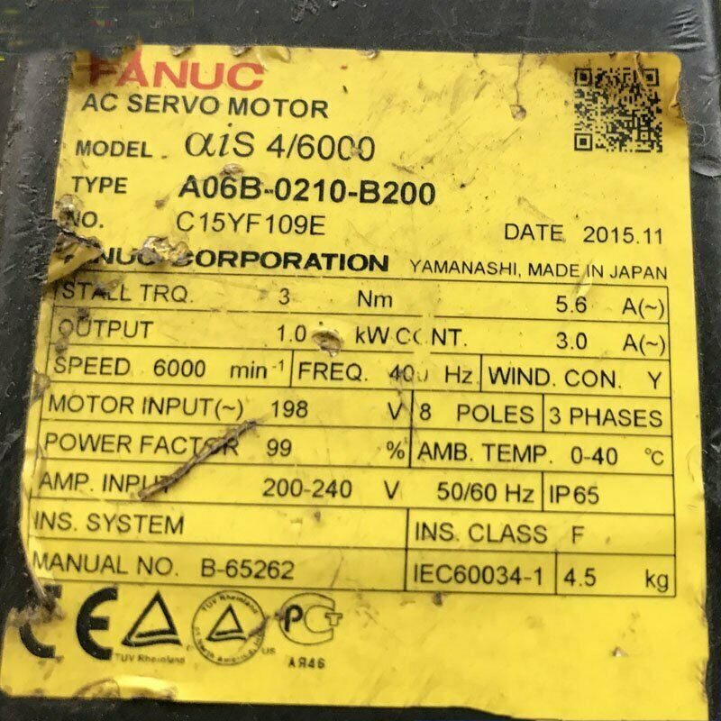 Серводвигатель FANUC A06B-0210-B200