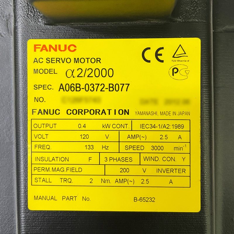 Серводвигатель FANUC A06B-0372-B077