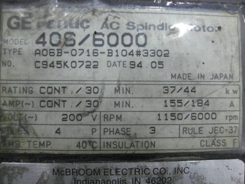 Шпиндель FANUC A06B-0716-B104