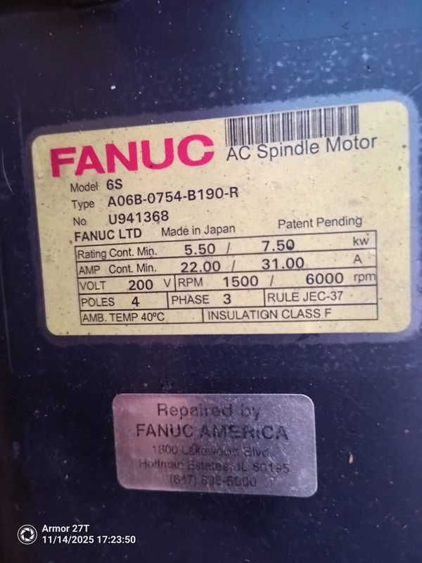 Шпиндель FANUC A06B-0754-B190-R