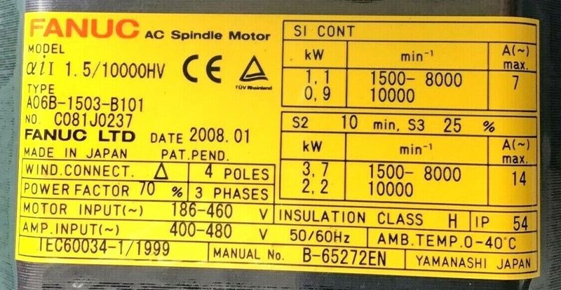 Серводвигатель FANUC A06B-1503-B101