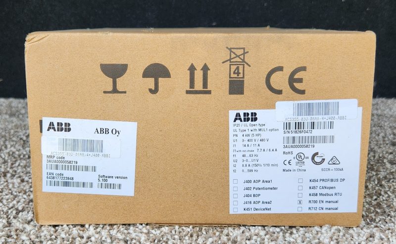 Частотный преобразователь ABB ACS355-03U-08A8-4+J400