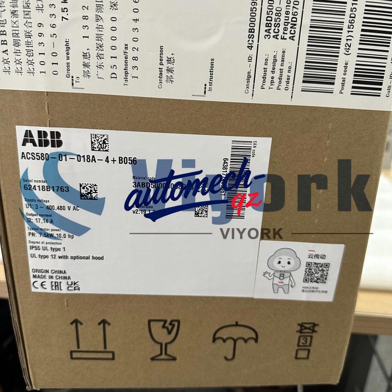 Частотный преобразователь ABB ACS580-01-018A-4+B056