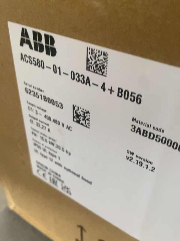 Частотный преобразователь ABB ACS580-01-033A-4+B056