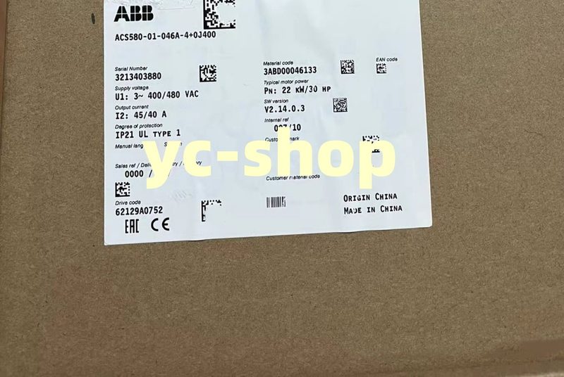 Частотный преобразователь ABB ACS580-01-046A-4+0J400