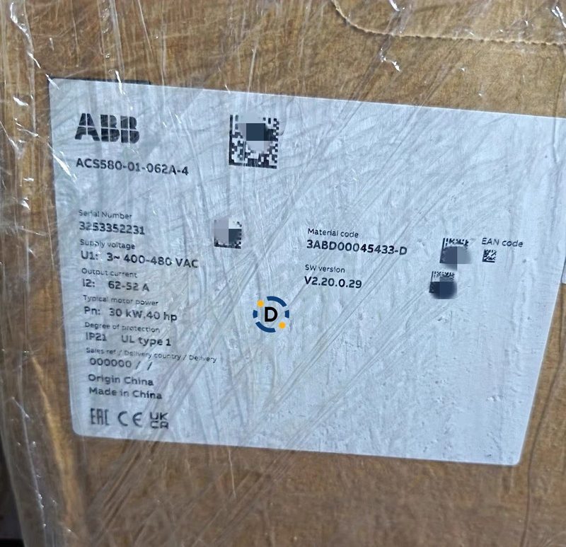 Частотный преобразователь ABB ACS580-01-062A-4
