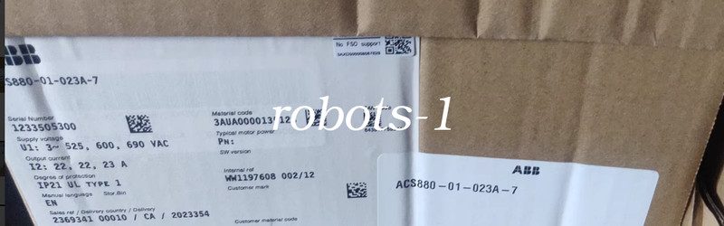 Частотный преобразователь ABB ACS880-01-023A-7