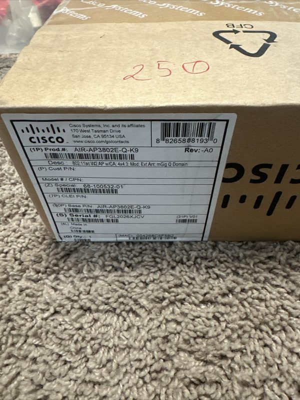 Точка доступа Cisco AIR-AP3802E-Q-K9