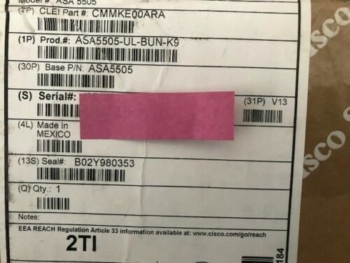Межсетевой экран Cisco ASA5505-UL-BUN-K9